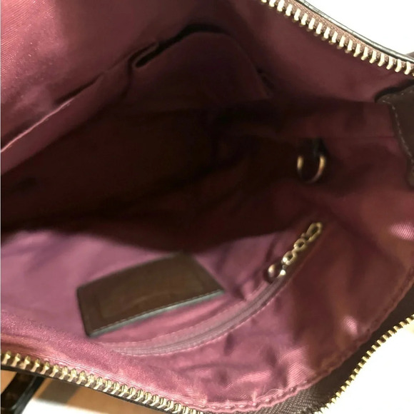 Coach vintage brown distressed leather crossbody handbag - Picture 5 of 10